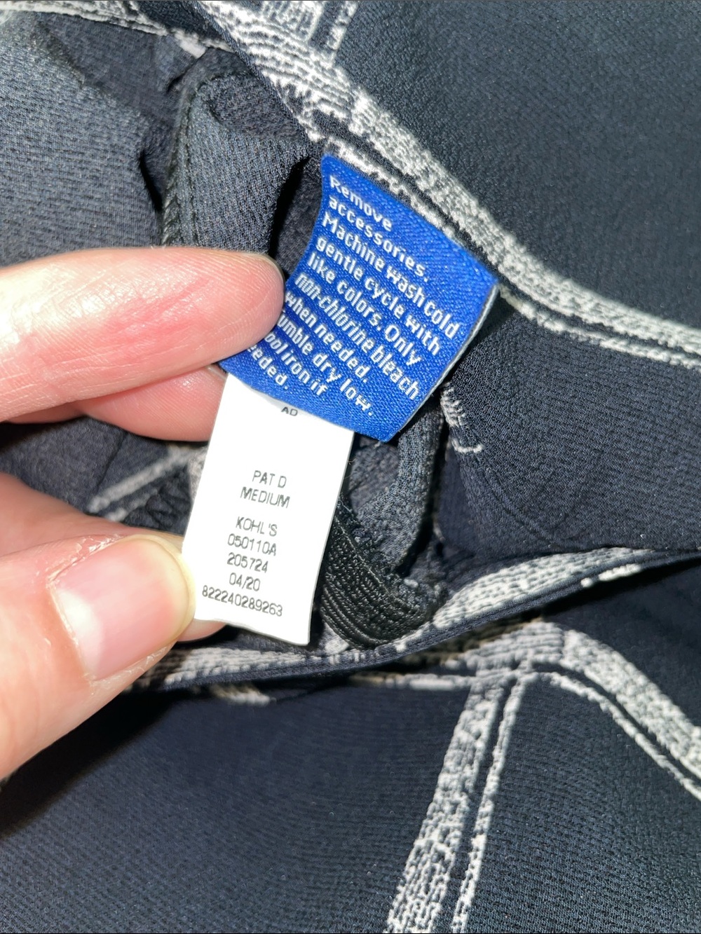 Apt. 9 Navy and White Windowpane Sleeveless Jumpsuit - Picture 9 of 9
